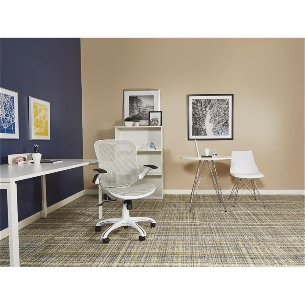 Riley Ergonomic Office Chair with Adjustable White Mesh Seat and Back for Ultimate Comfort