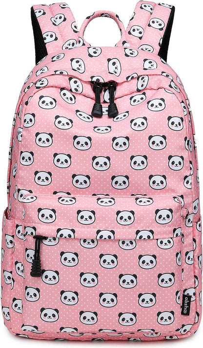 Charming Panda Pink School Backpack for Girls - Ideal for Elementary Students