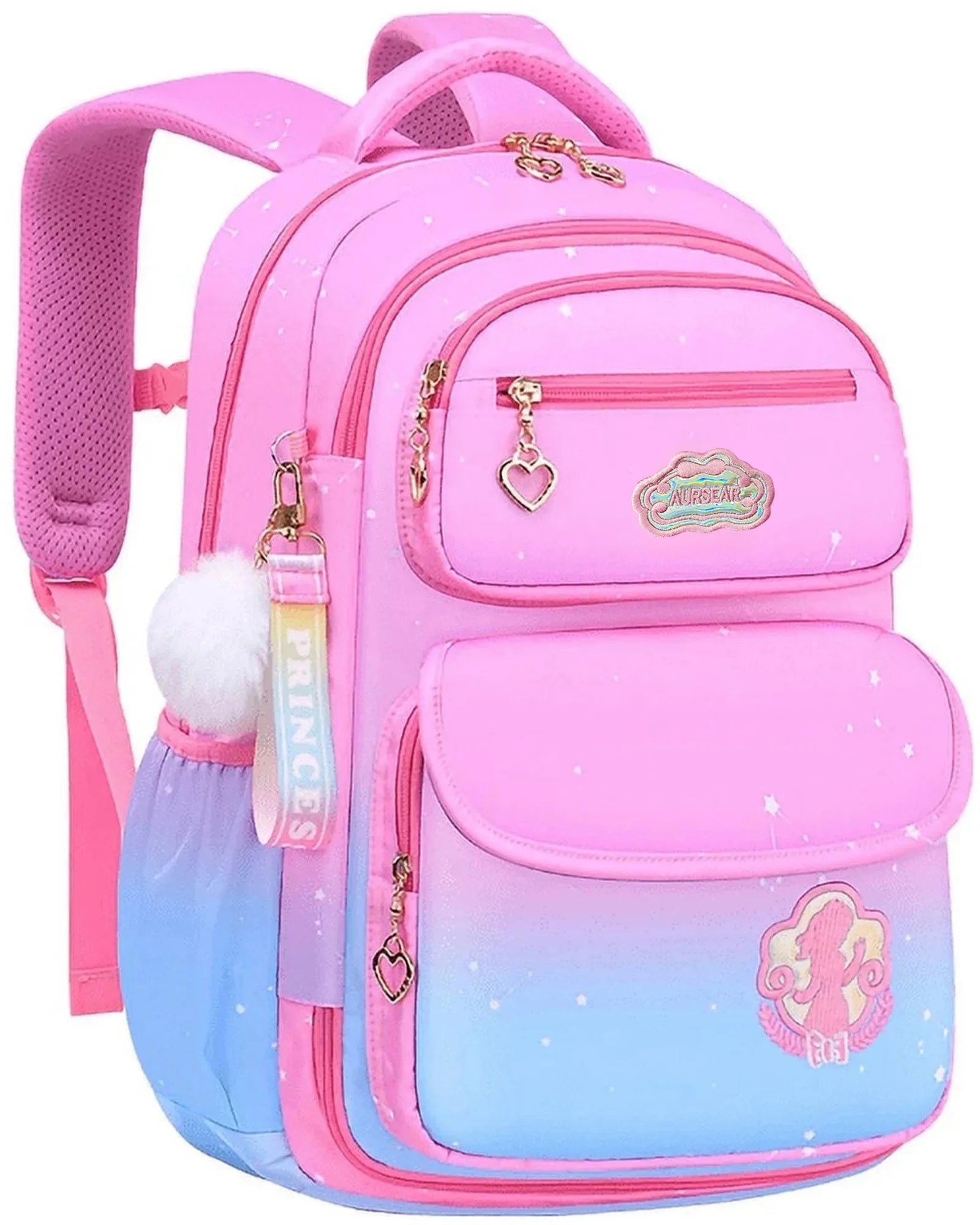 Charming Pink School Backpack Set for Girls - Perfect for Kids' School, Travel, and Adventures!